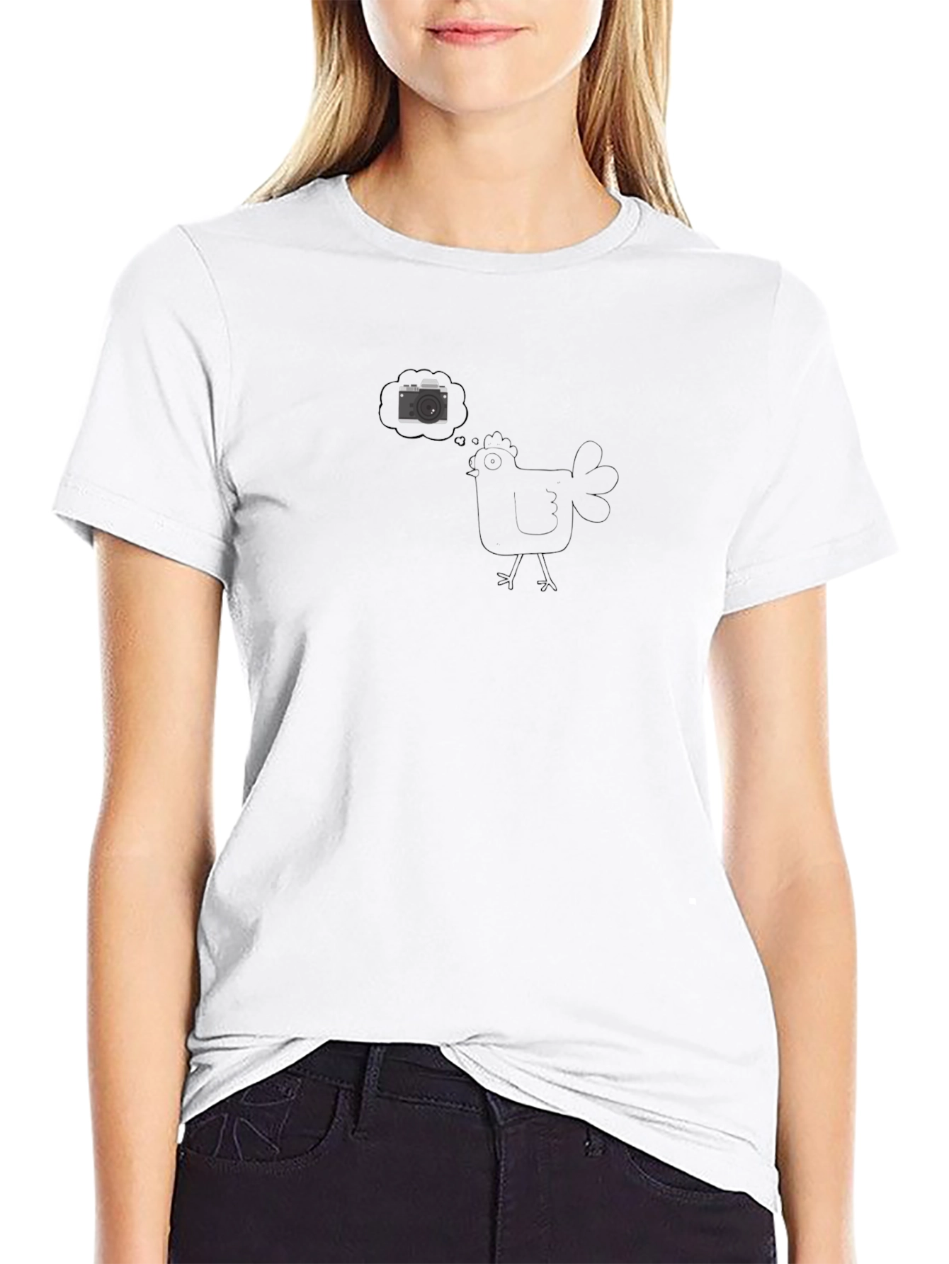 Funny Chicken Photographer Graphic T-Shirt