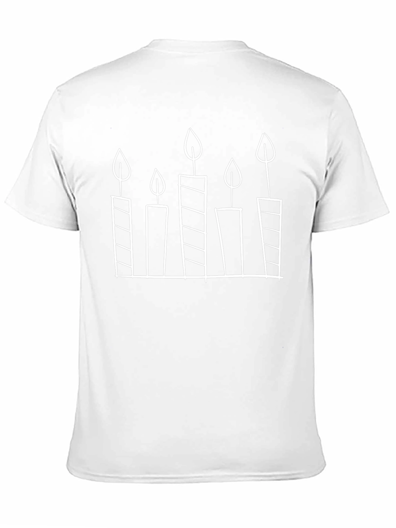 Birthday Candle Graphic Tee - Black Cotton Shirt