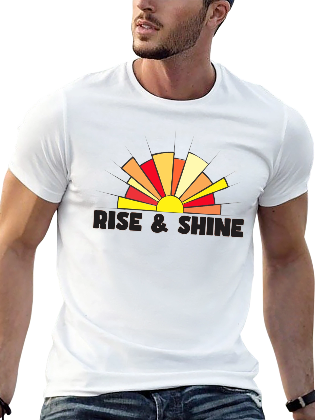 Rise & Shine Graphic Tee - Retro Style Shirt