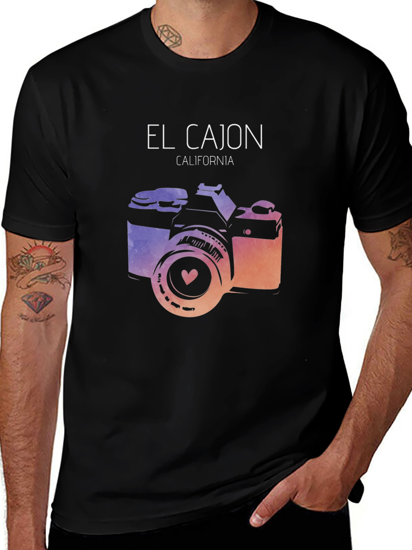 El Cajon California Camera Graphic T-Shirt