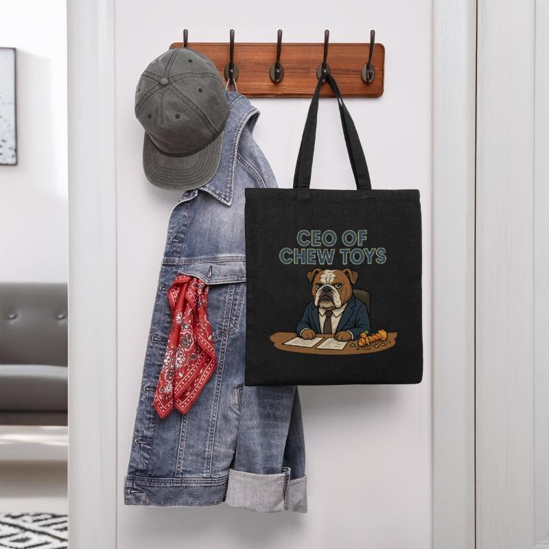 CEO Bulldog Chew Toy Boss Cartoon Design 1