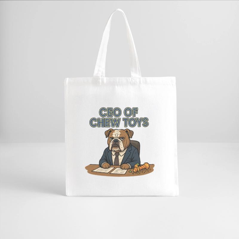 CEO Bulldog Chew Toy Boss Cartoon Design 1
