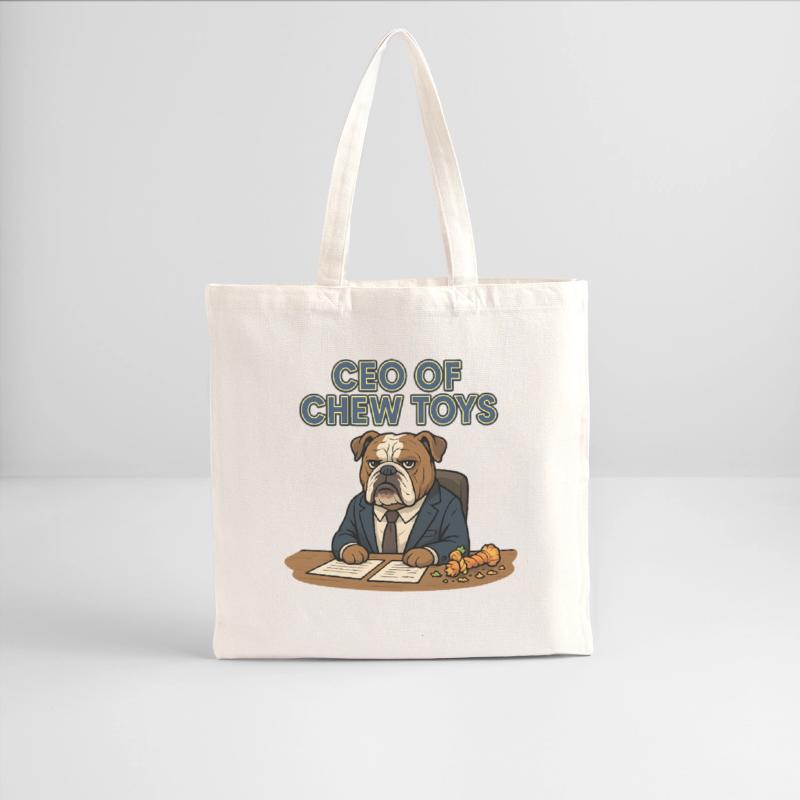 CEO Bulldog Chew Toy Boss Cartoon Design 1