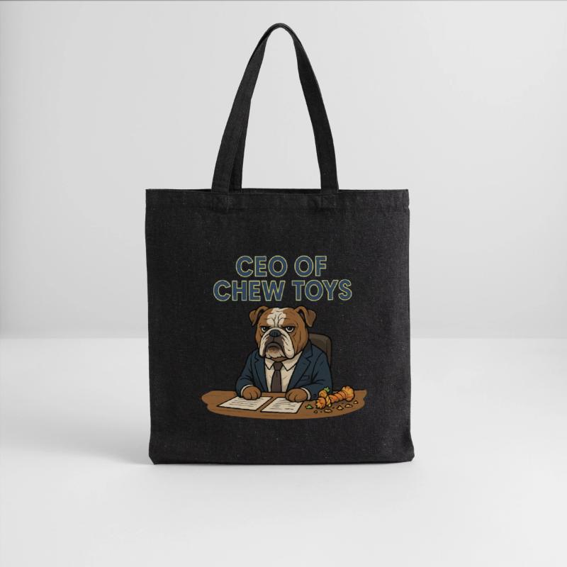 CEO Bulldog Chew Toy Boss Cartoon Design 1