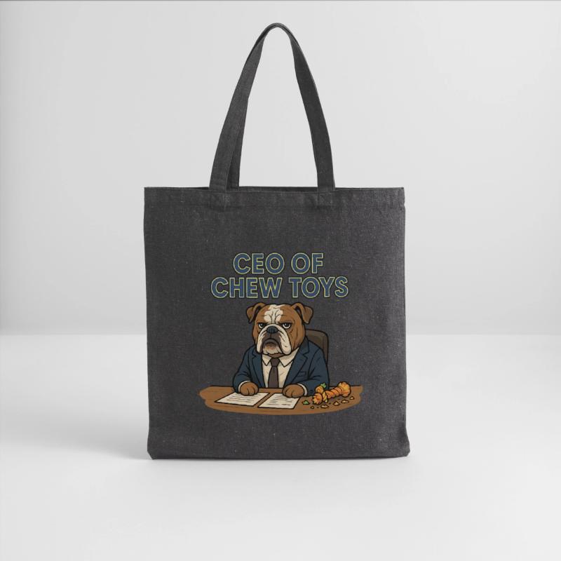 CEO Bulldog Chew Toy Boss Cartoon Design 1