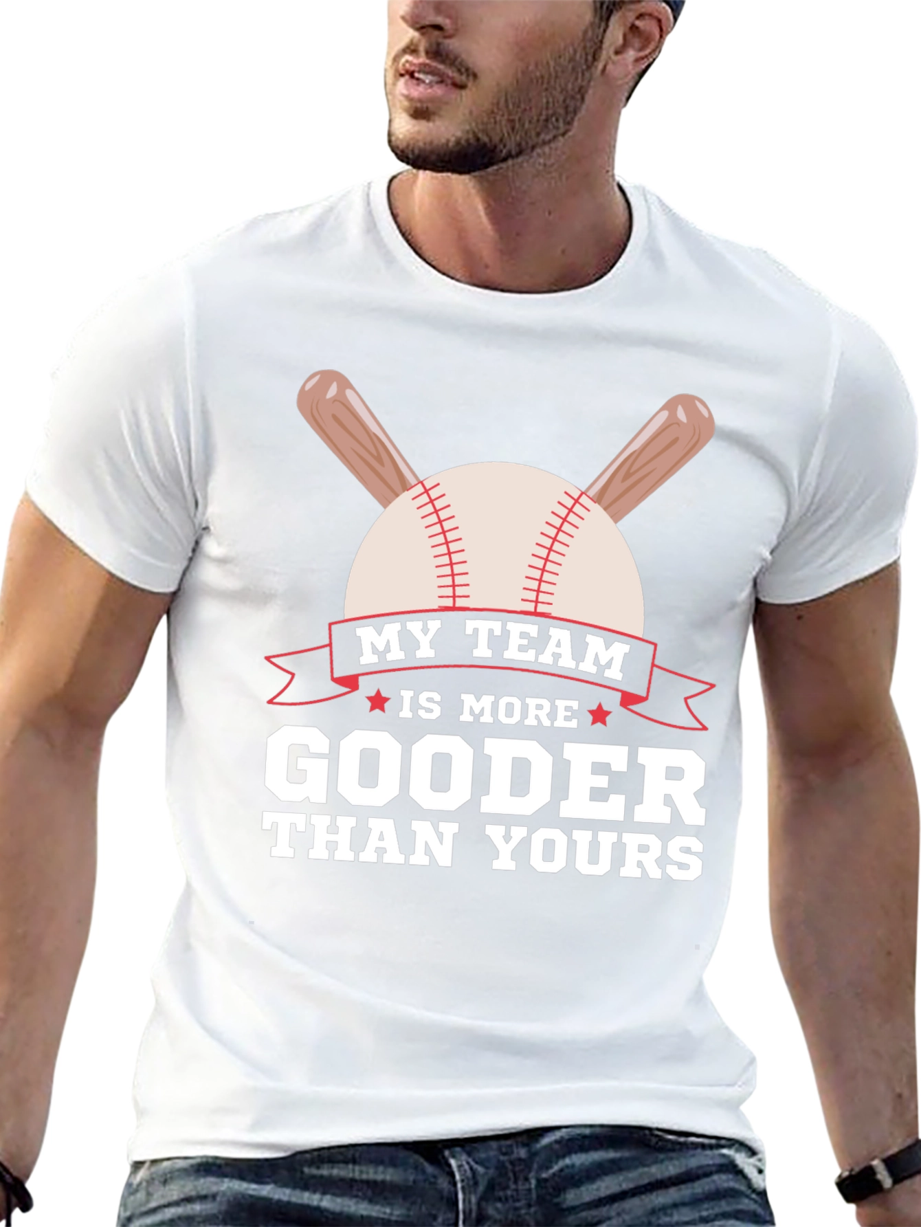 My Team is More Gooder Baseball T-Shirt