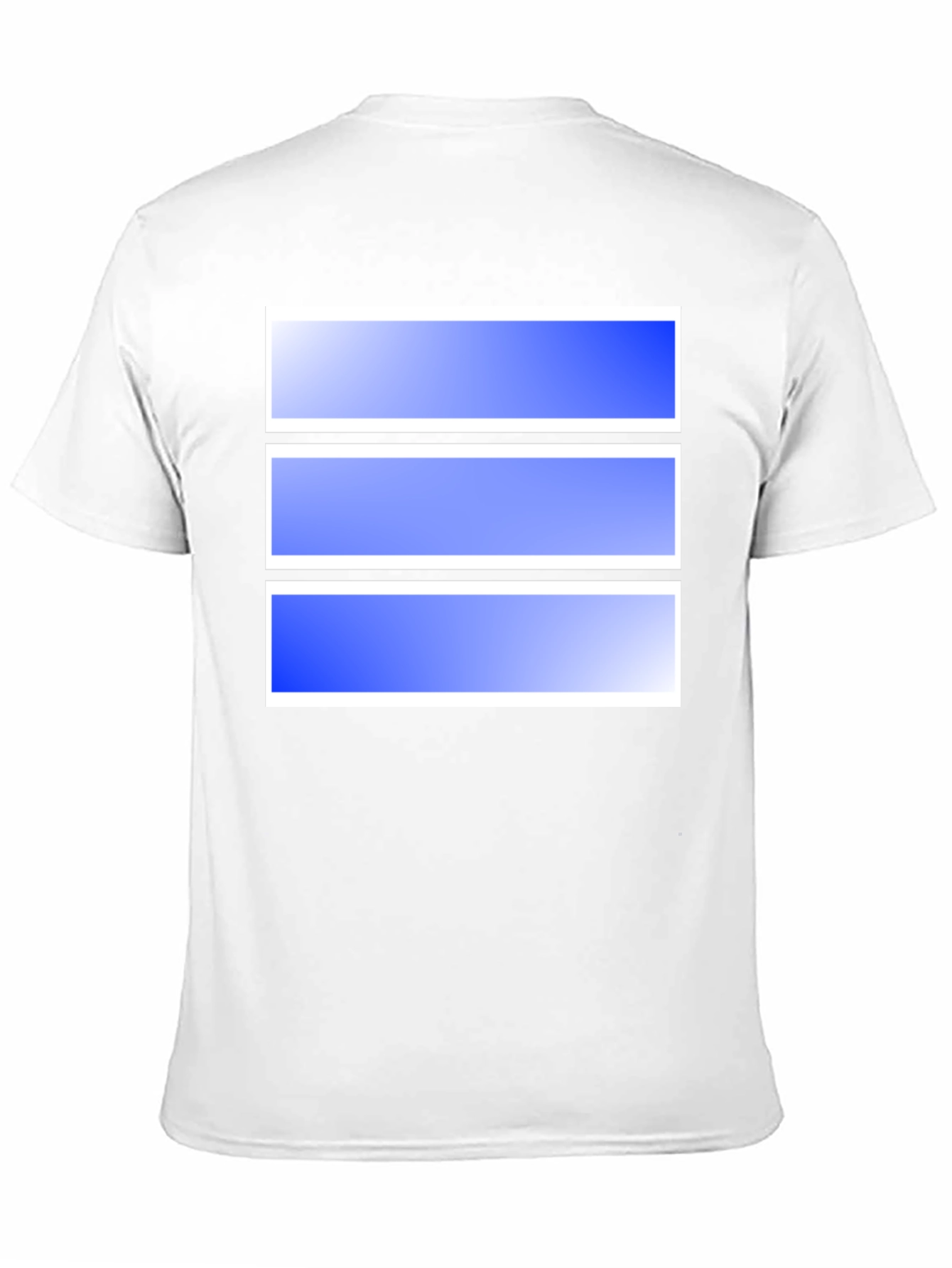 Modern Graphic Tee - Blue Stripes Black Shirt