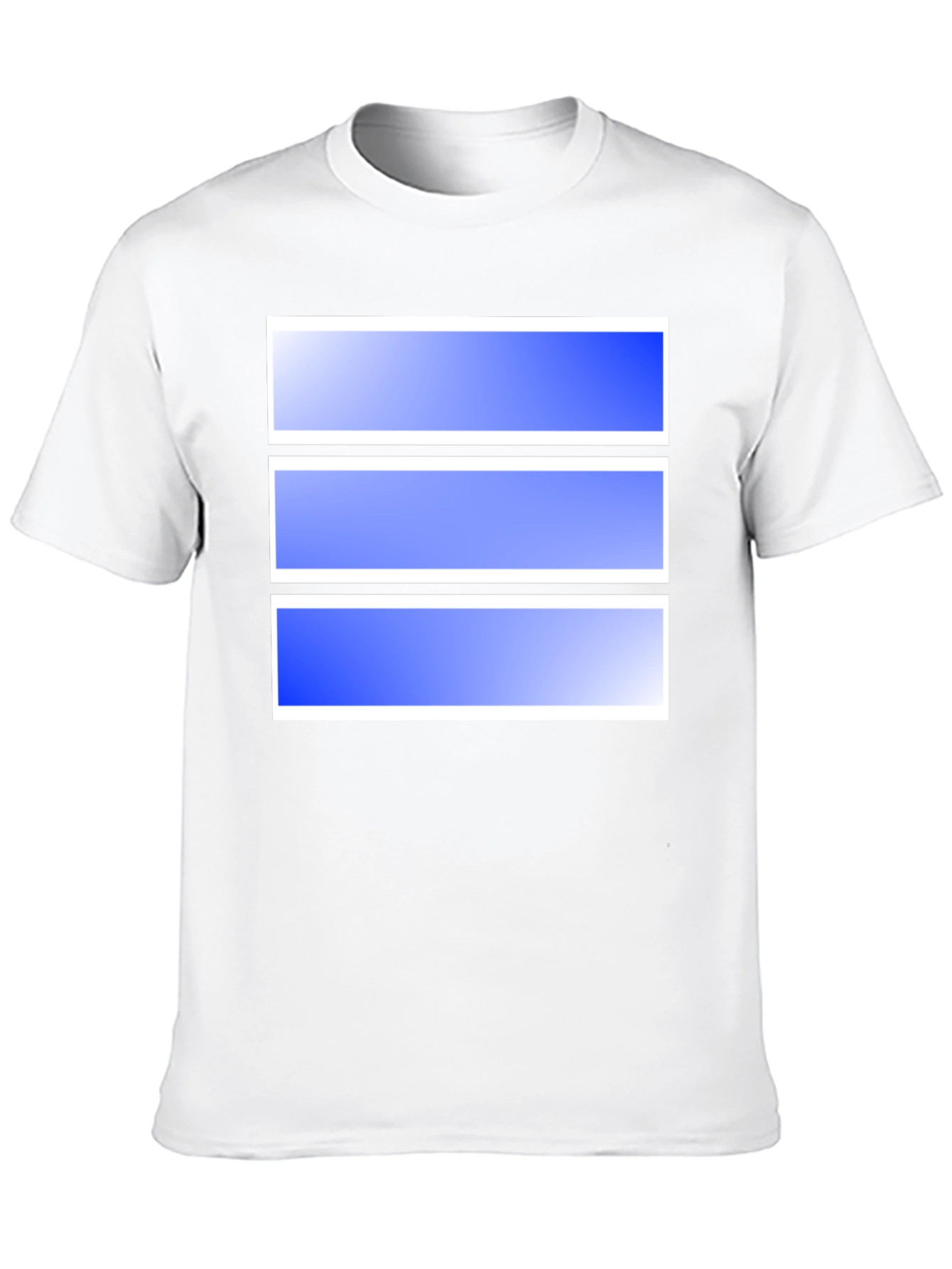 Modern Graphic Tee - Blue Stripes Black Shirt