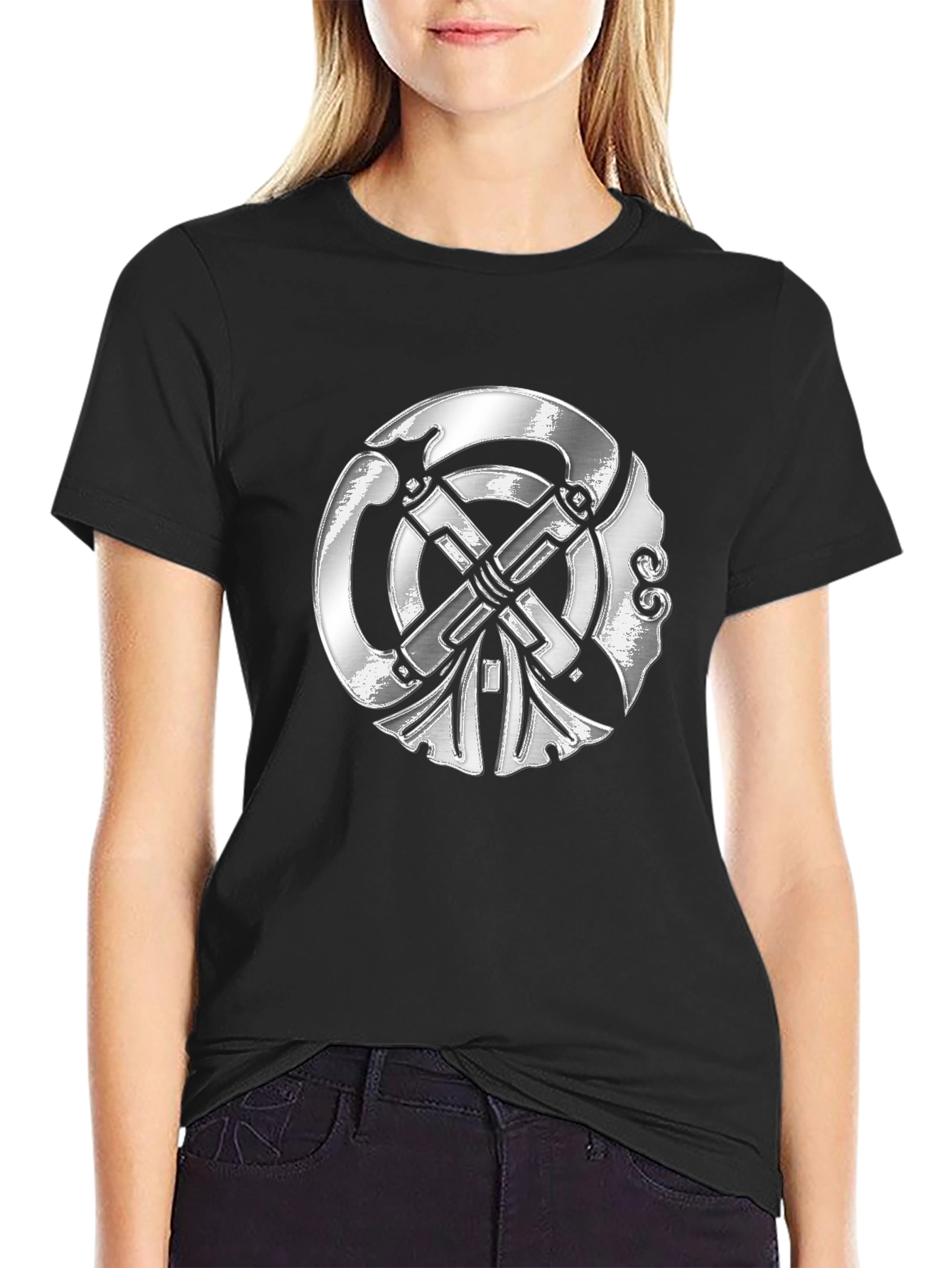 Silver Emblem Black T-Shirt