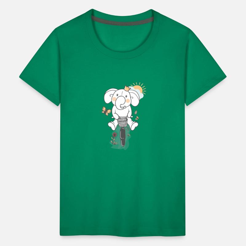 Children's T-shirt Riding an Elephant Bike
