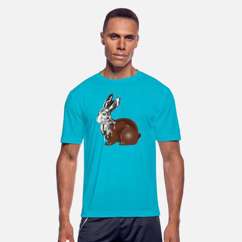 Chocolate Easter bunny in a high-gloss chrome look