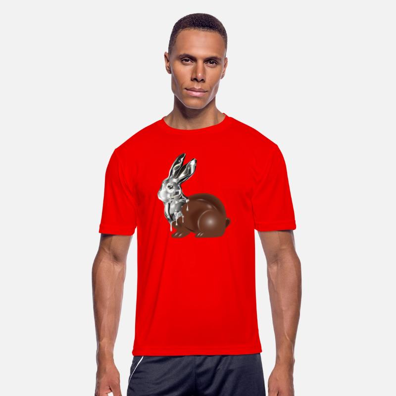 Chocolate Easter bunny in a high-gloss chrome look