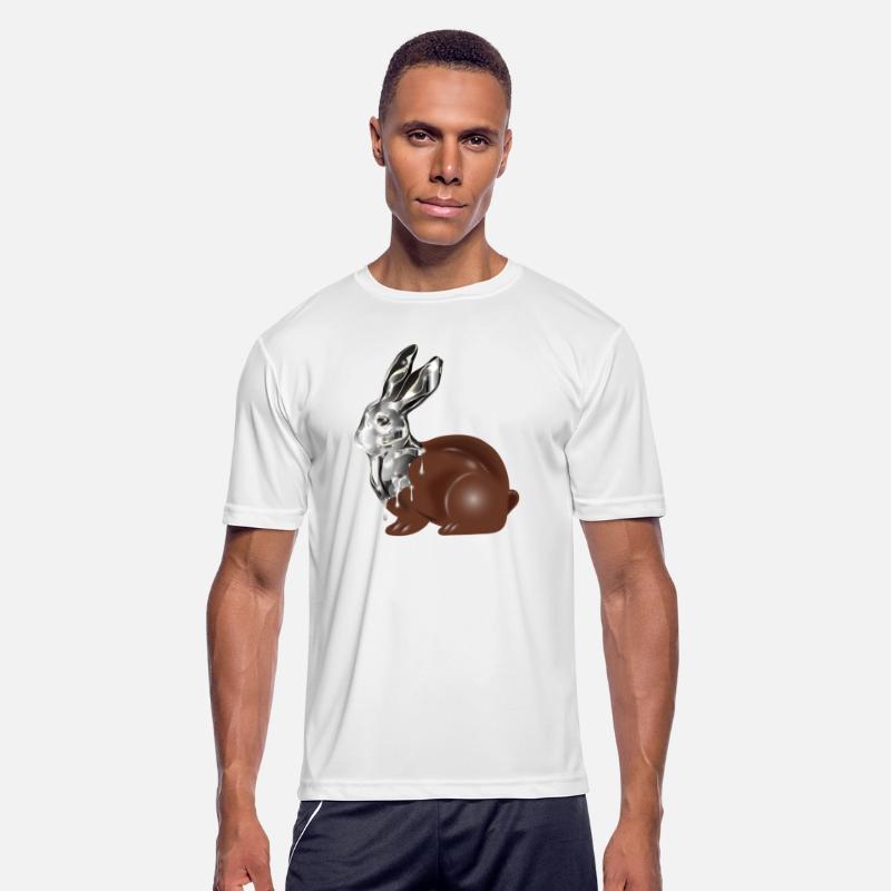 Chocolate Easter bunny in a high-gloss chrome look