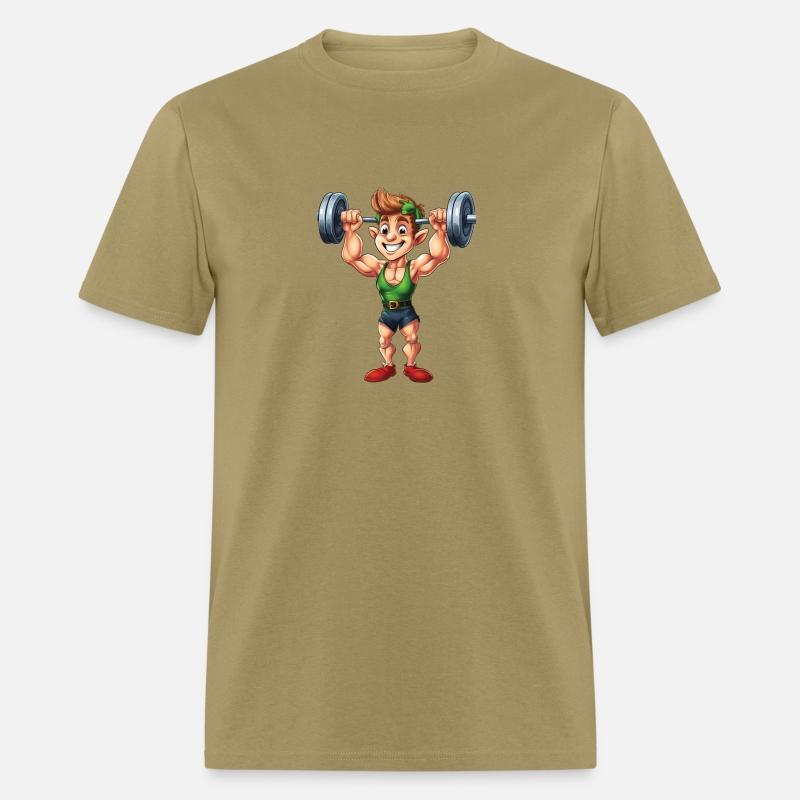 Christmas Elf Lifting Weights Gym Fitness