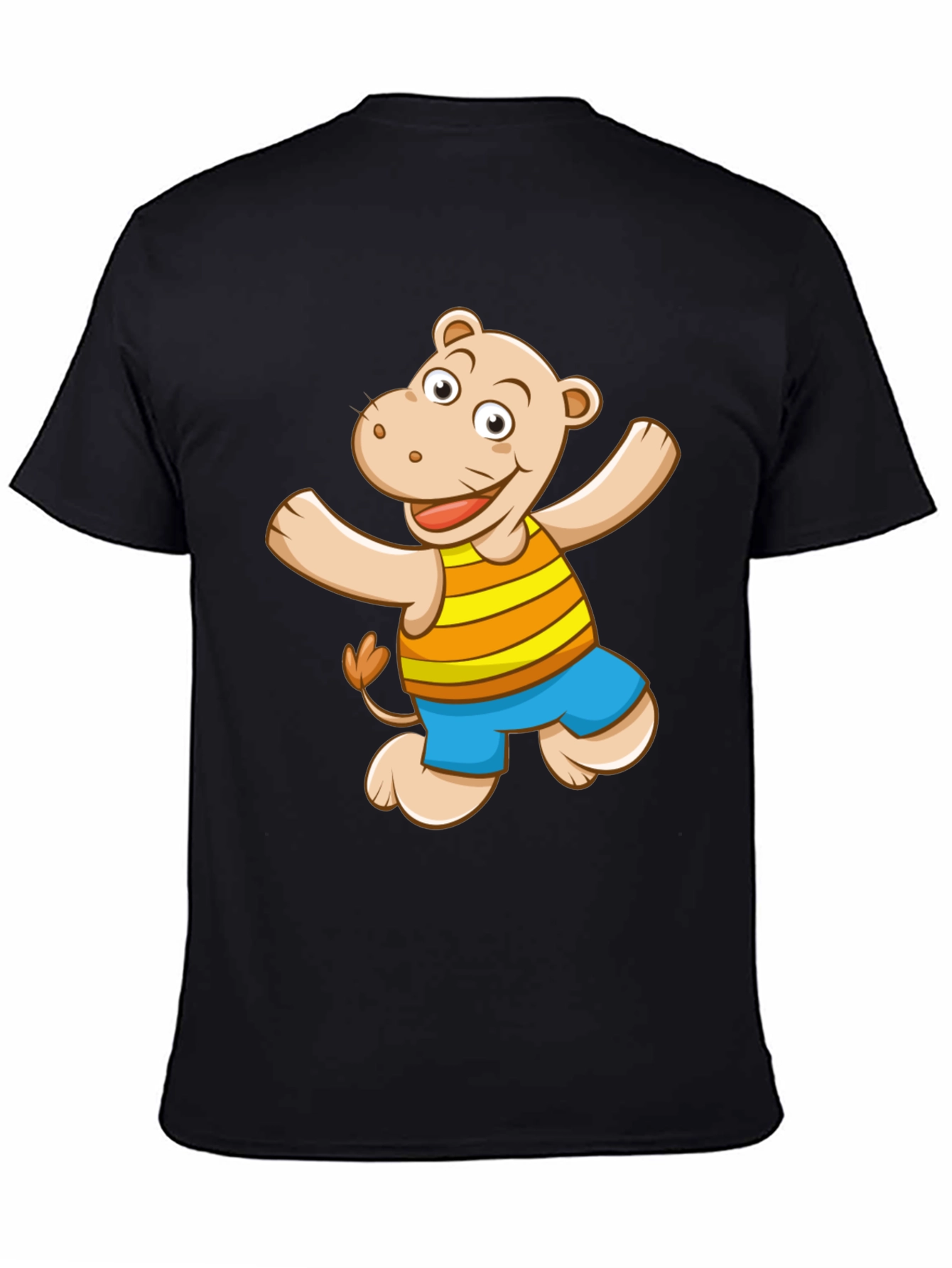 Hippo Graphic Print Black T-Shirt