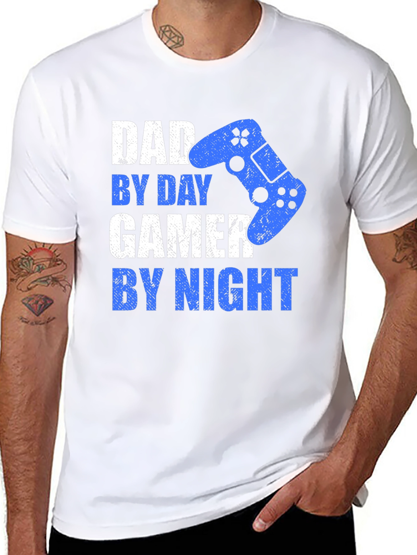 Dad Gamer T-Shirt - By Day By Night