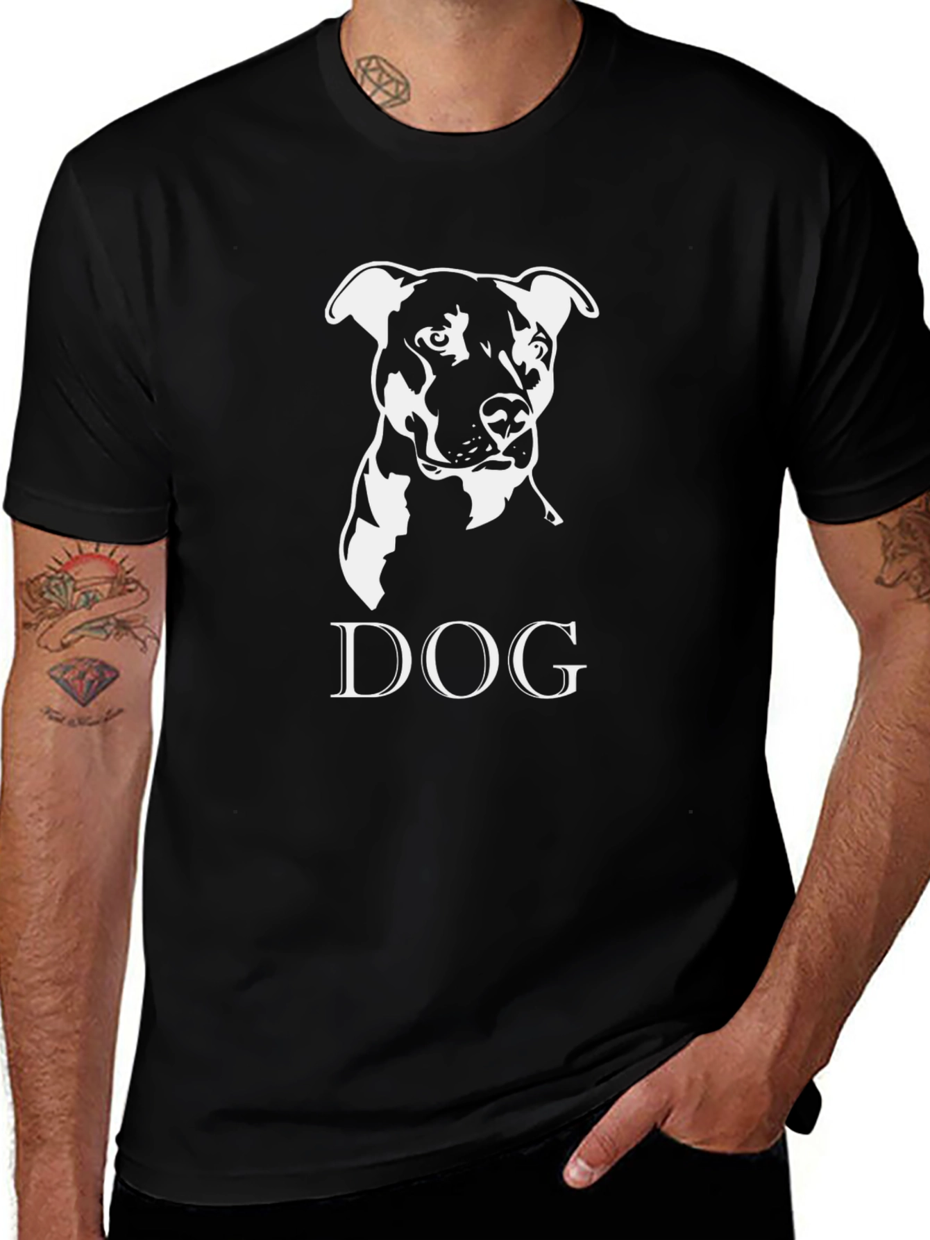 Dog Graphic T-Shirt - Unisex Black Tee