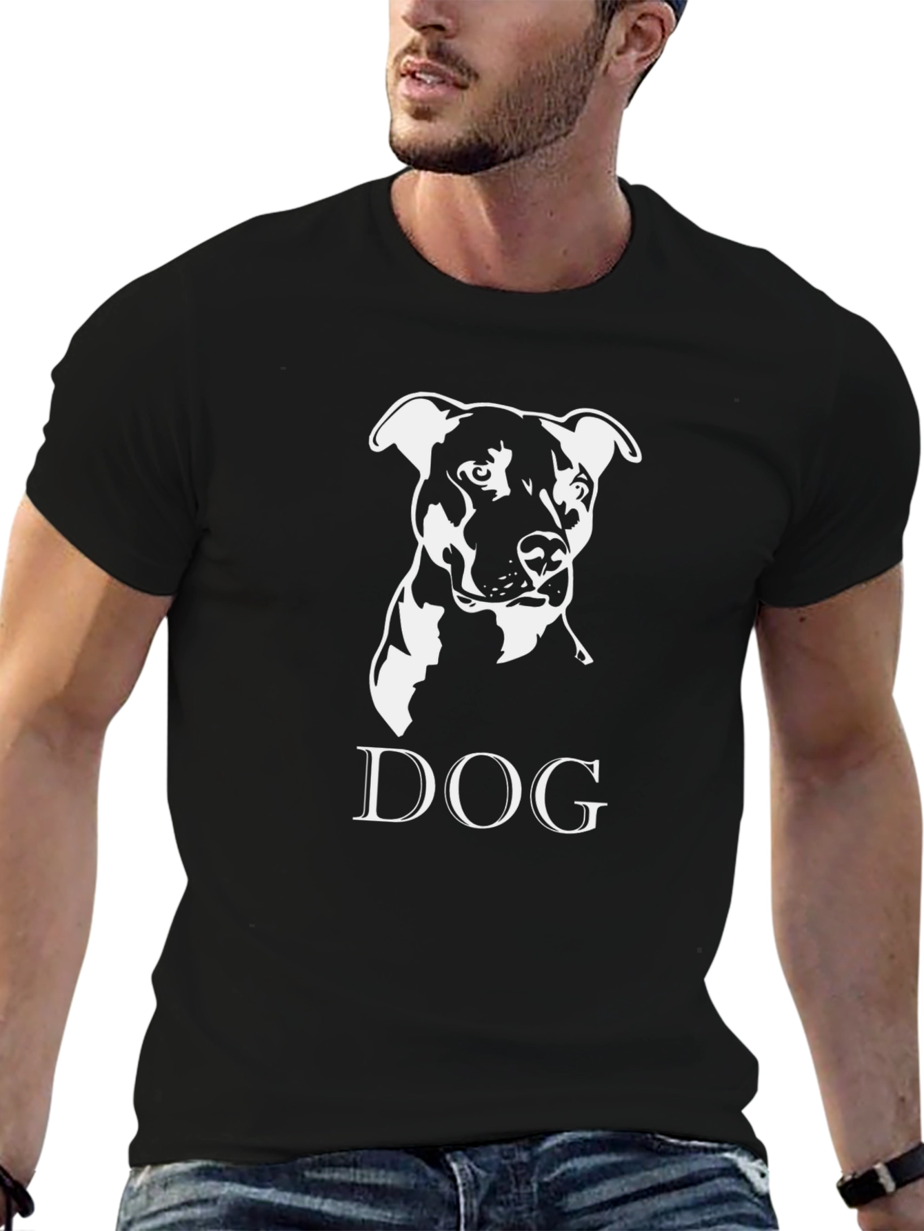 Dog Graphic T-Shirt - Unisex Black Tee