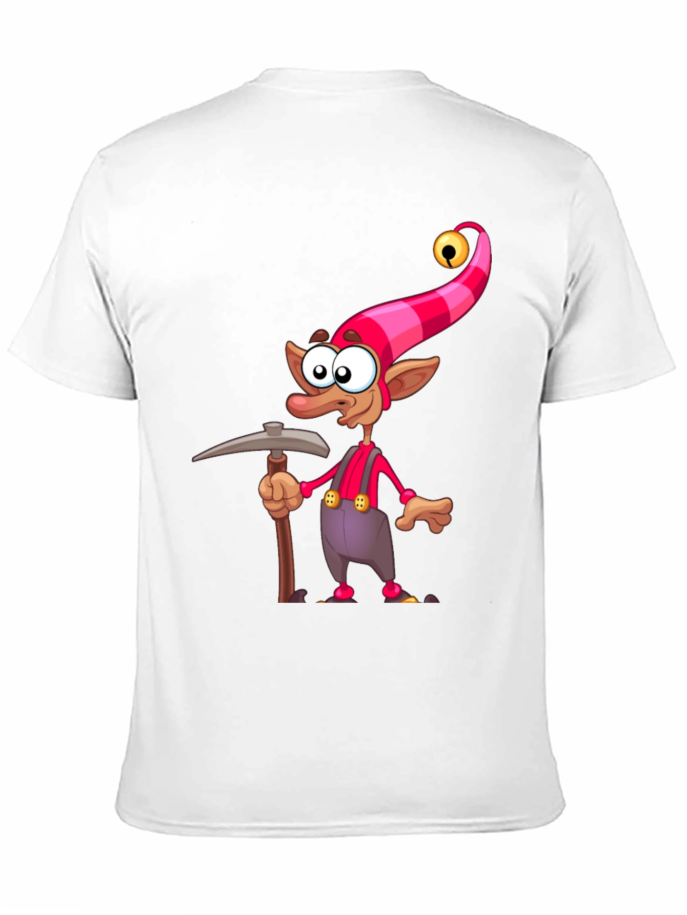 Cartoon Elf Miner Graphic T-Shirt