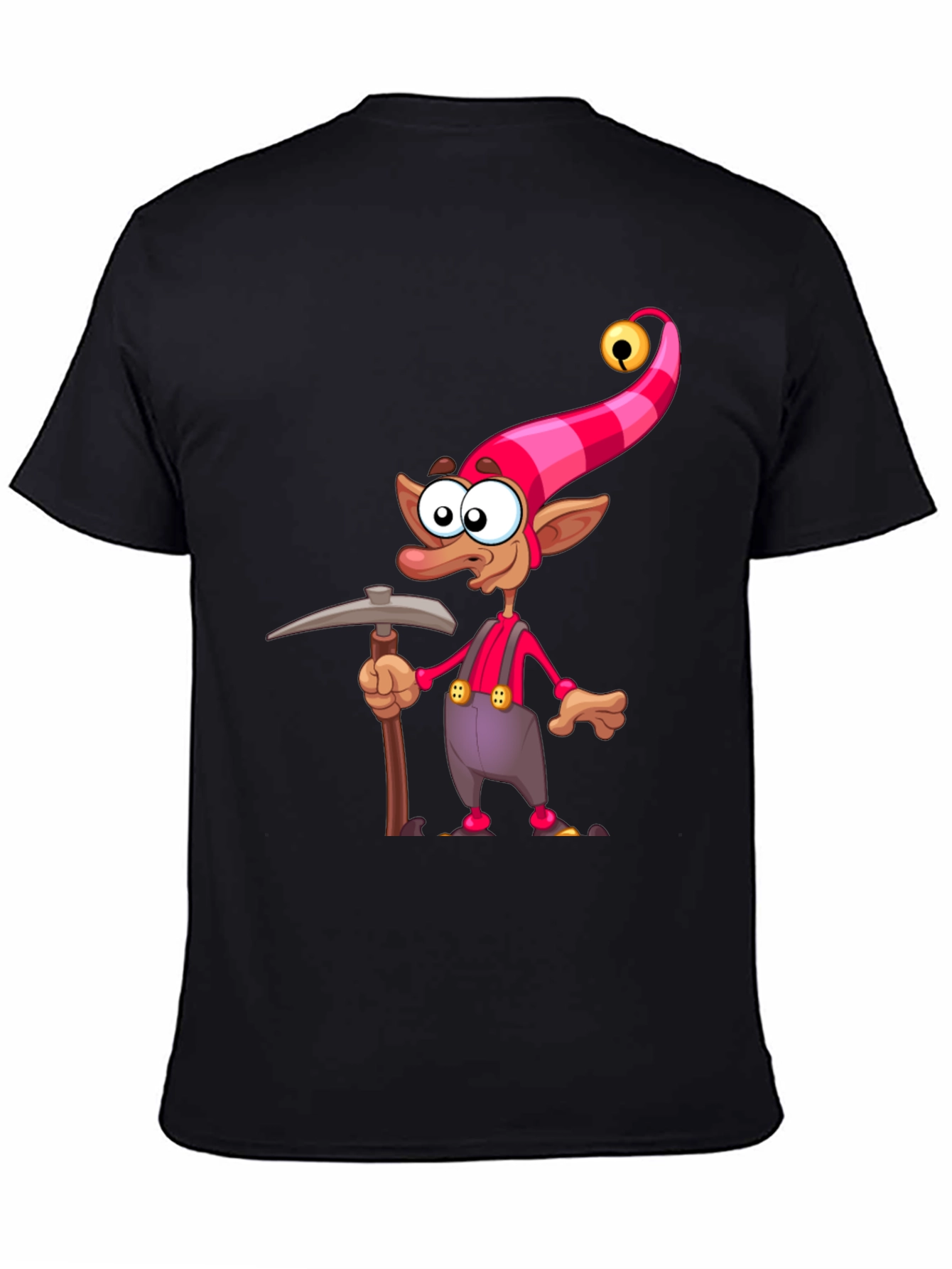 Cartoon Elf Miner Graphic T-Shirt