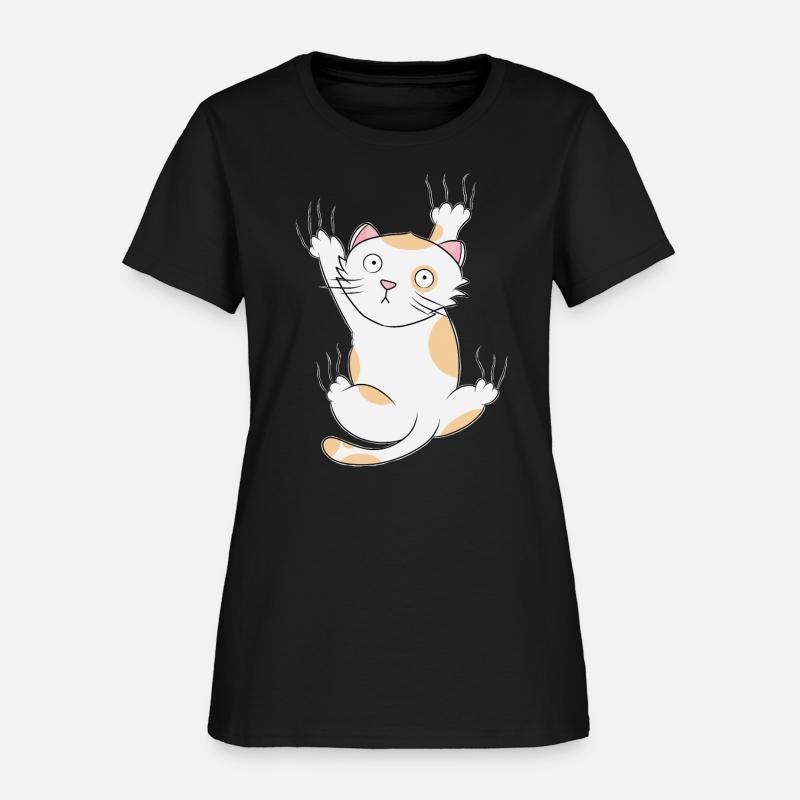 Clingy Cat Cartoon Design for Women and Kids 2025