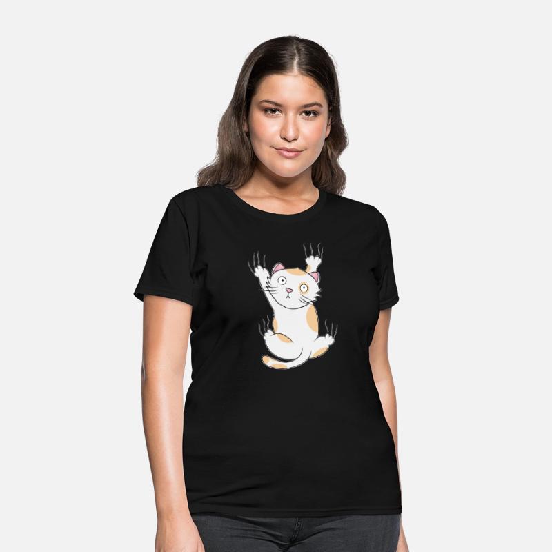 Clingy Cat Cartoon Design for Women and Kids 2025