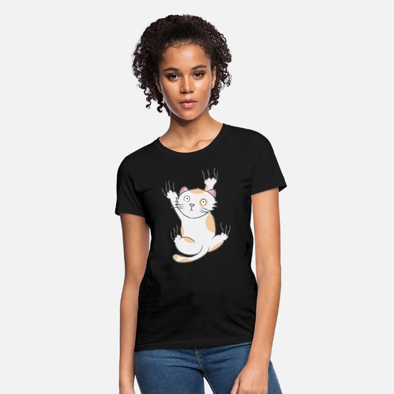 Clingy Cat Cartoon Design for Women and Kids 2025