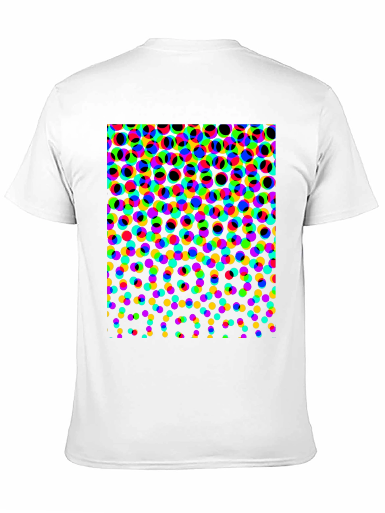 Retro Dot Matrix Print Black T-Shirt