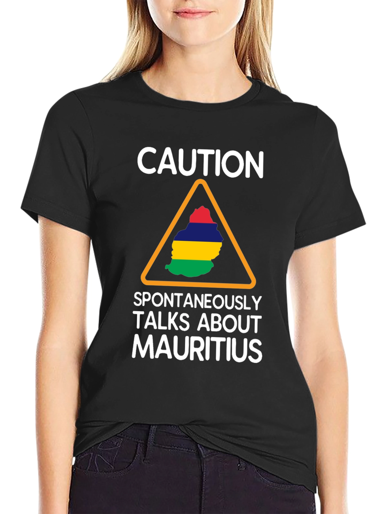 Caution Mauritius T-Shirt Funny Gift