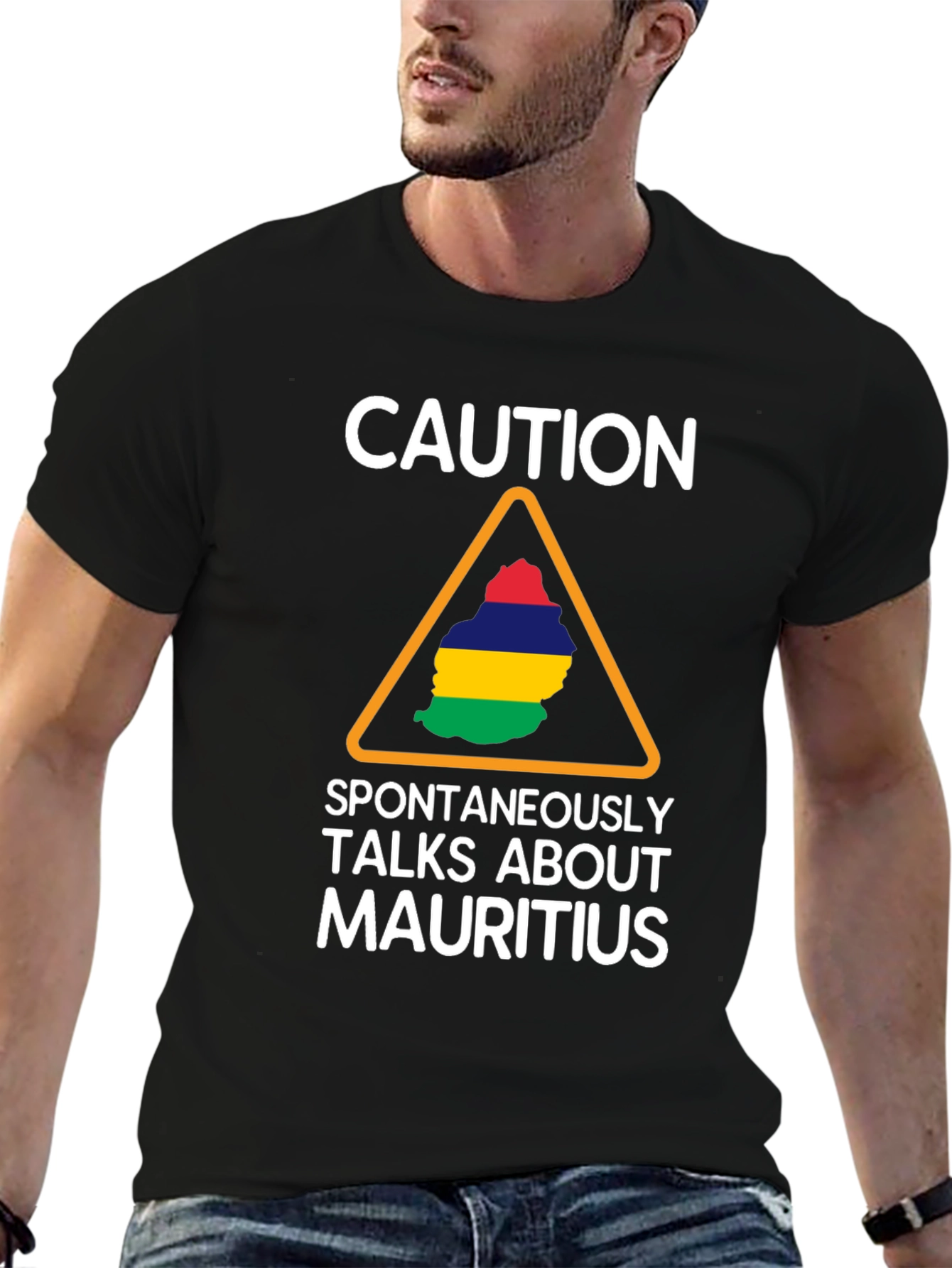 Caution Mauritius T-Shirt Funny Gift