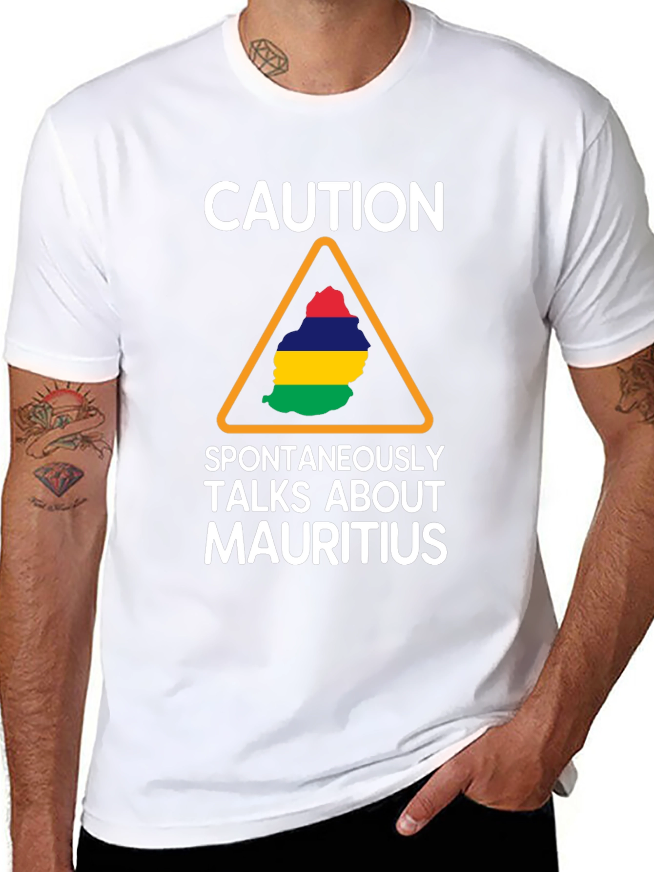 Caution Mauritius T-Shirt Funny Gift