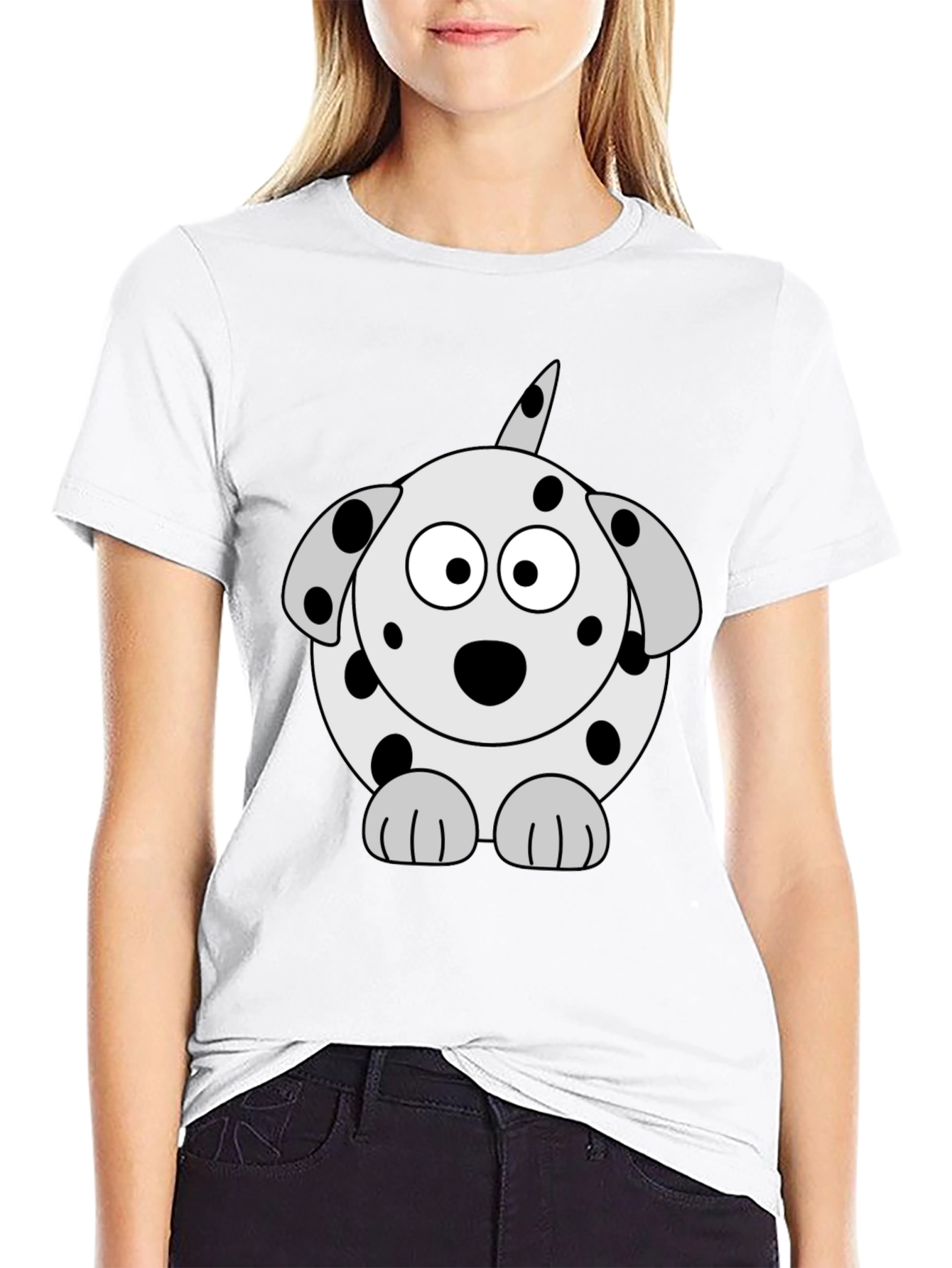 Dog Cartoon Black T-Shirt
