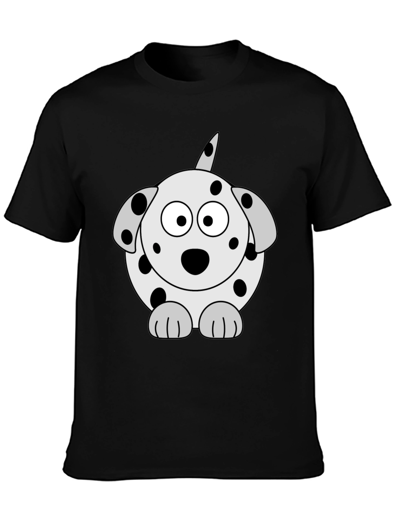 Dog Cartoon Black T-Shirt