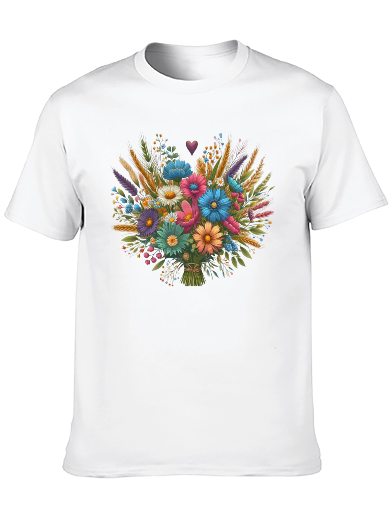 Floral Bouquet Graphic Tee - Stylish Comfort