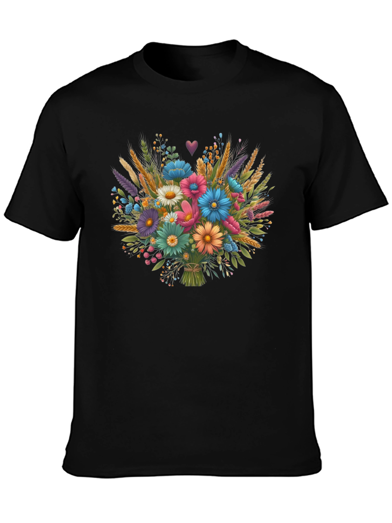 Floral Bouquet Graphic Tee - Stylish Comfort