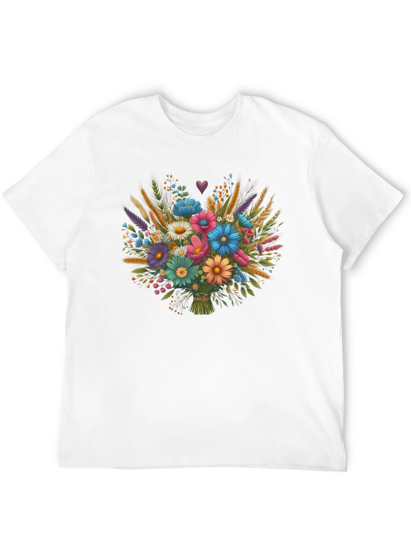 Floral Bouquet Graphic Tee - Stylish Comfort