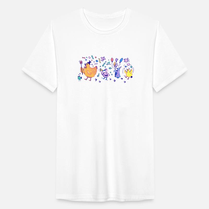 Colorful Bird Party Parade In Acrylic