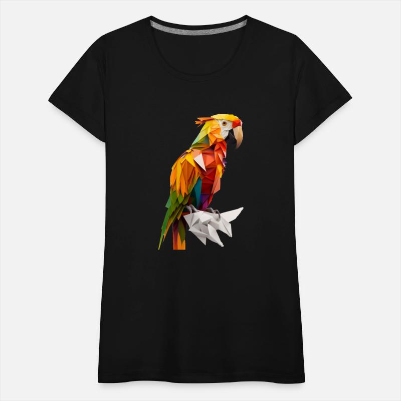 Colorful Origami Parrot Print - Handcrafted to