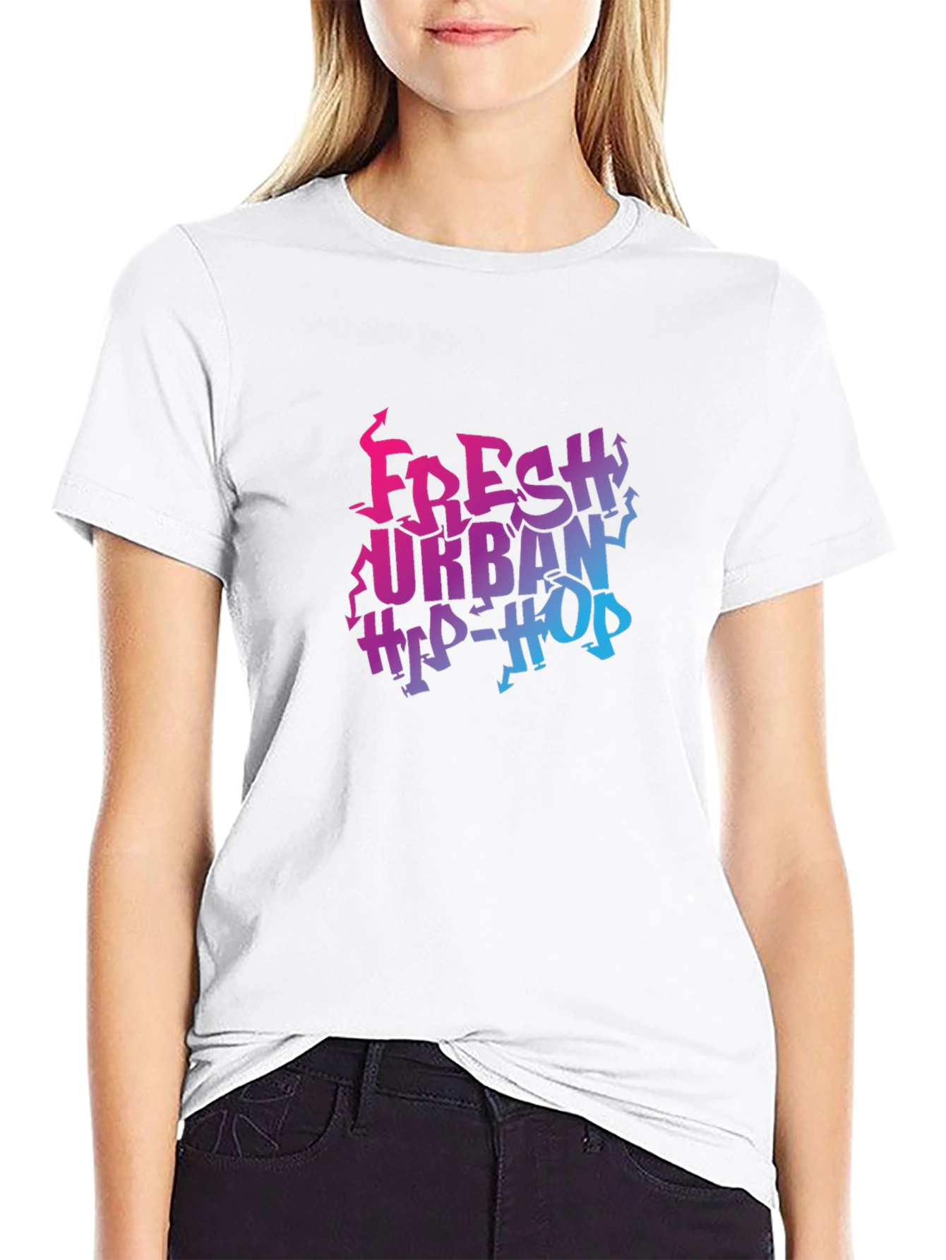 Fresh Urban Hip-Hop Black Graphic Tee