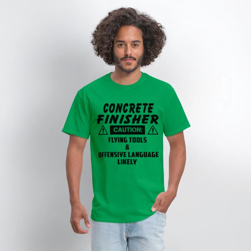 concrete finisher caution flying tools and offensi