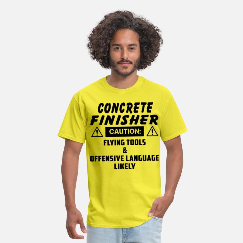 concrete finisher caution flying tools and offensi
