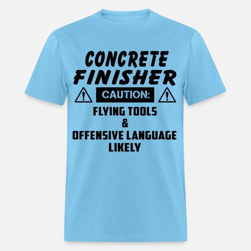 concrete finisher caution flying tools and offensi
