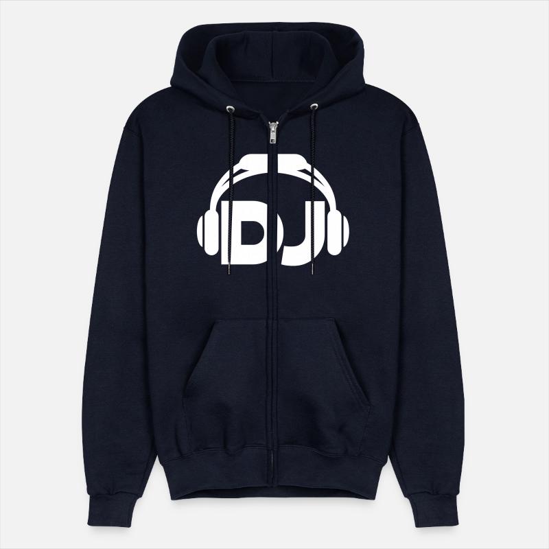 Cool DJ headphones music party text lettering logo