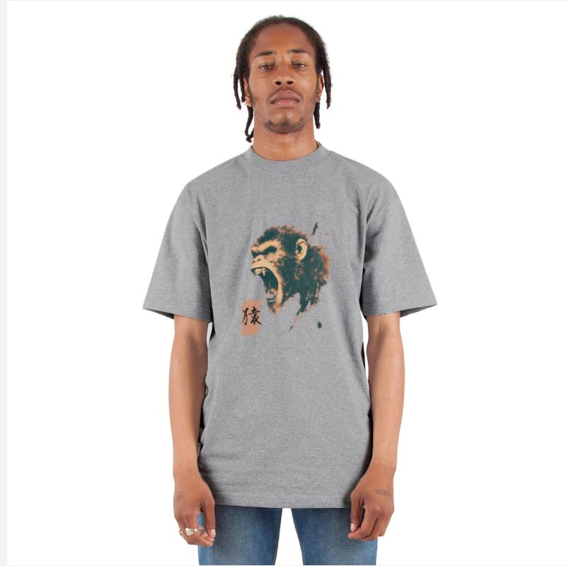 Cool Japanese Monkey Art with Kanji