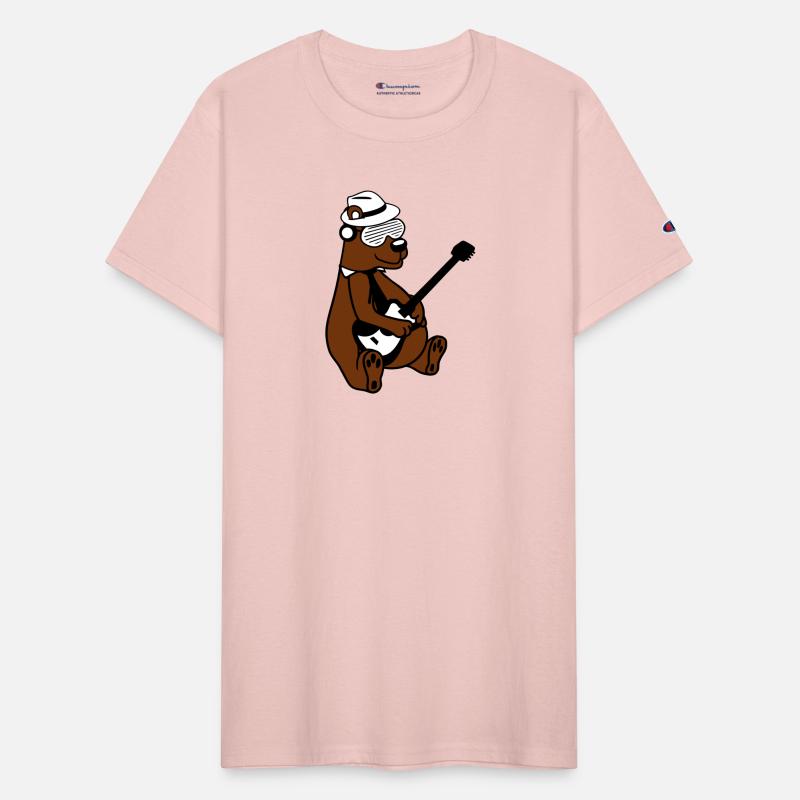 Cool Sitting Grizzly Brown Bear Playing Guitar Fun