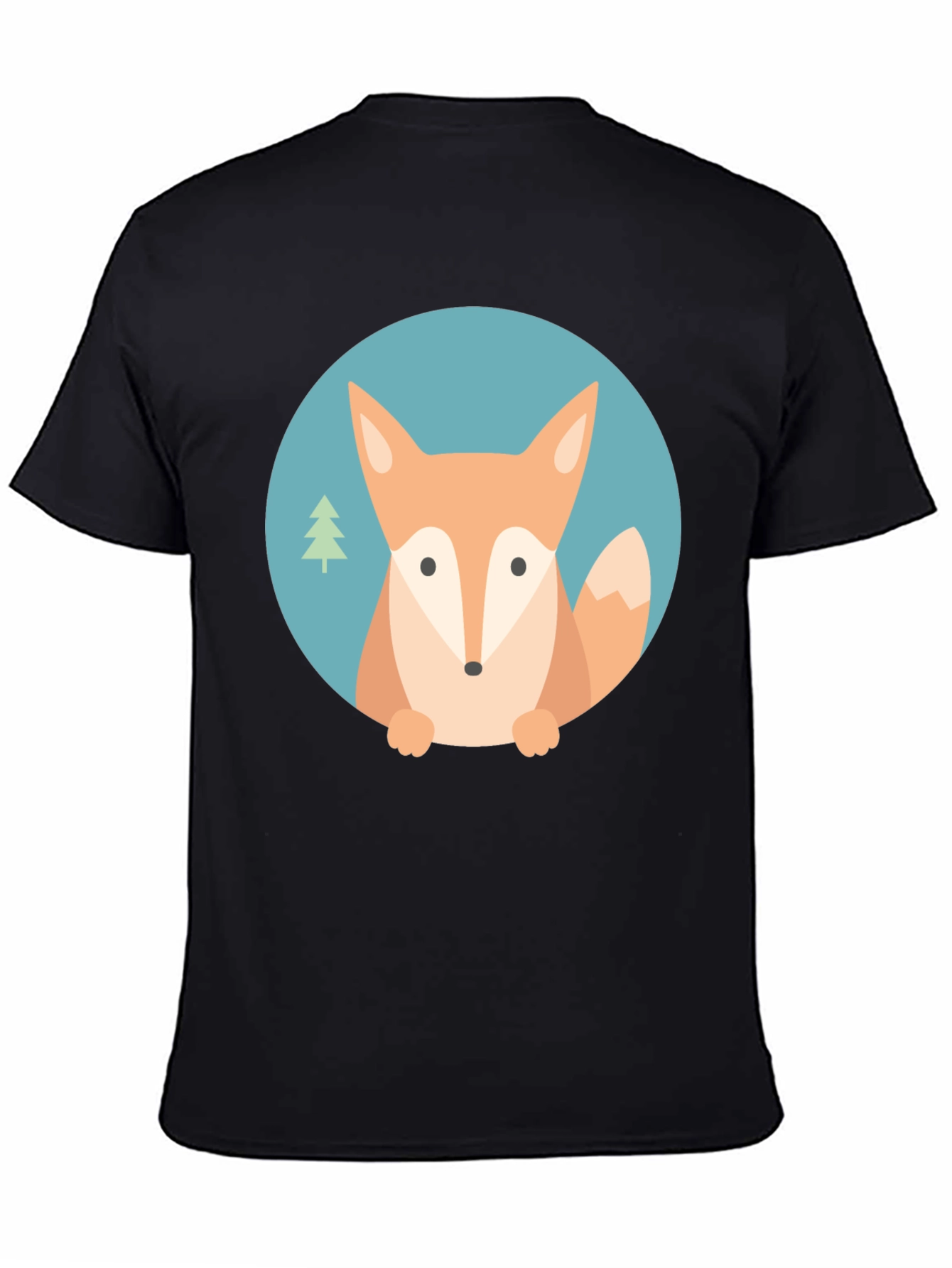 Cute Fox Graphic T-Shirt - Unisex Black Tee