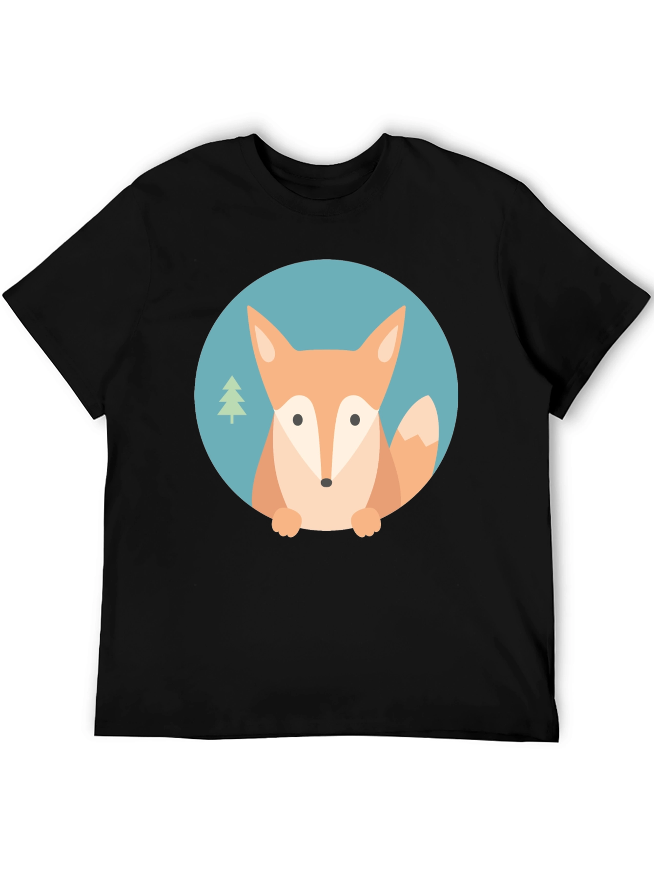 Cute Fox Graphic T-Shirt - Unisex Black Tee