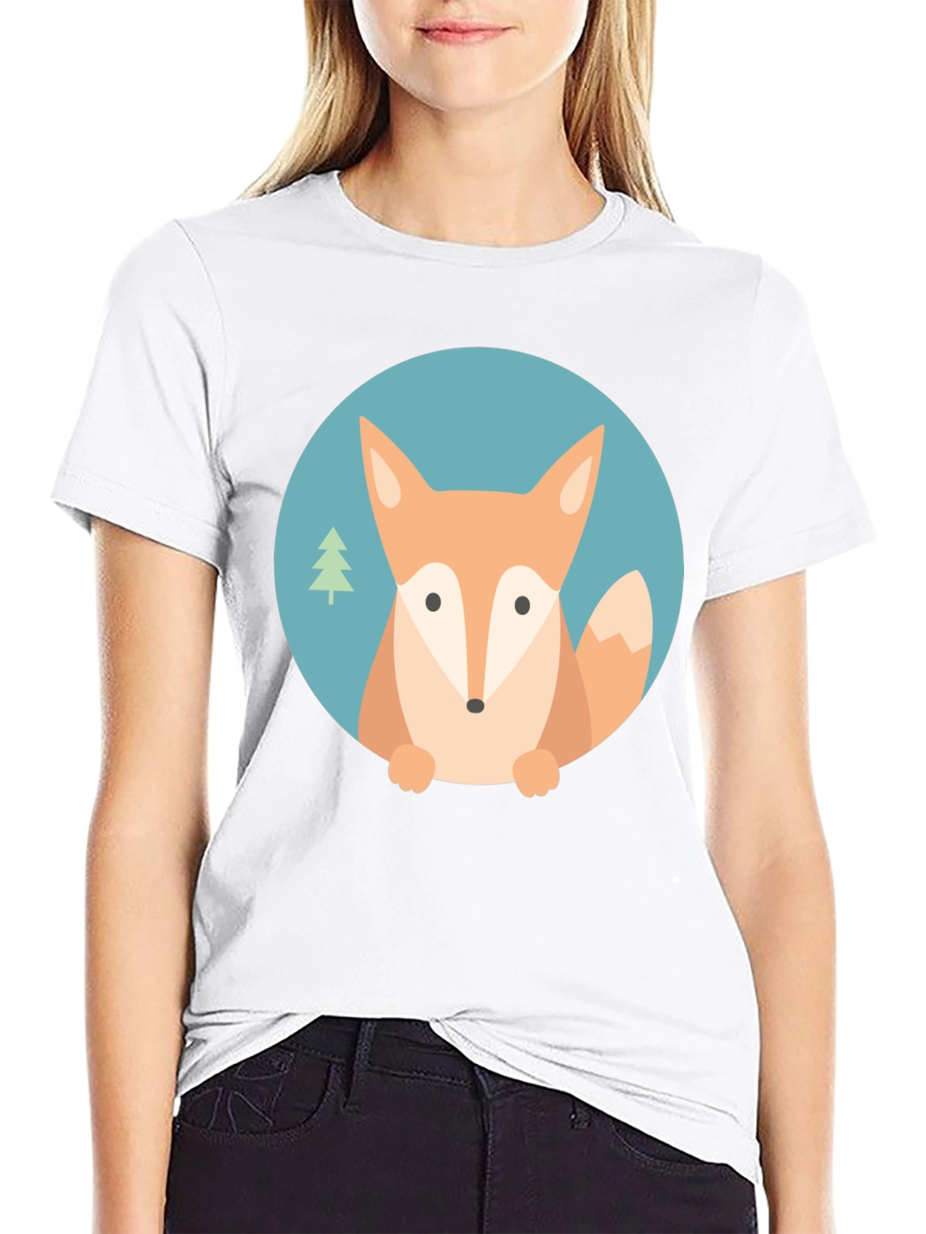 Cute Fox Graphic T-Shirt - Unisex Black Tee