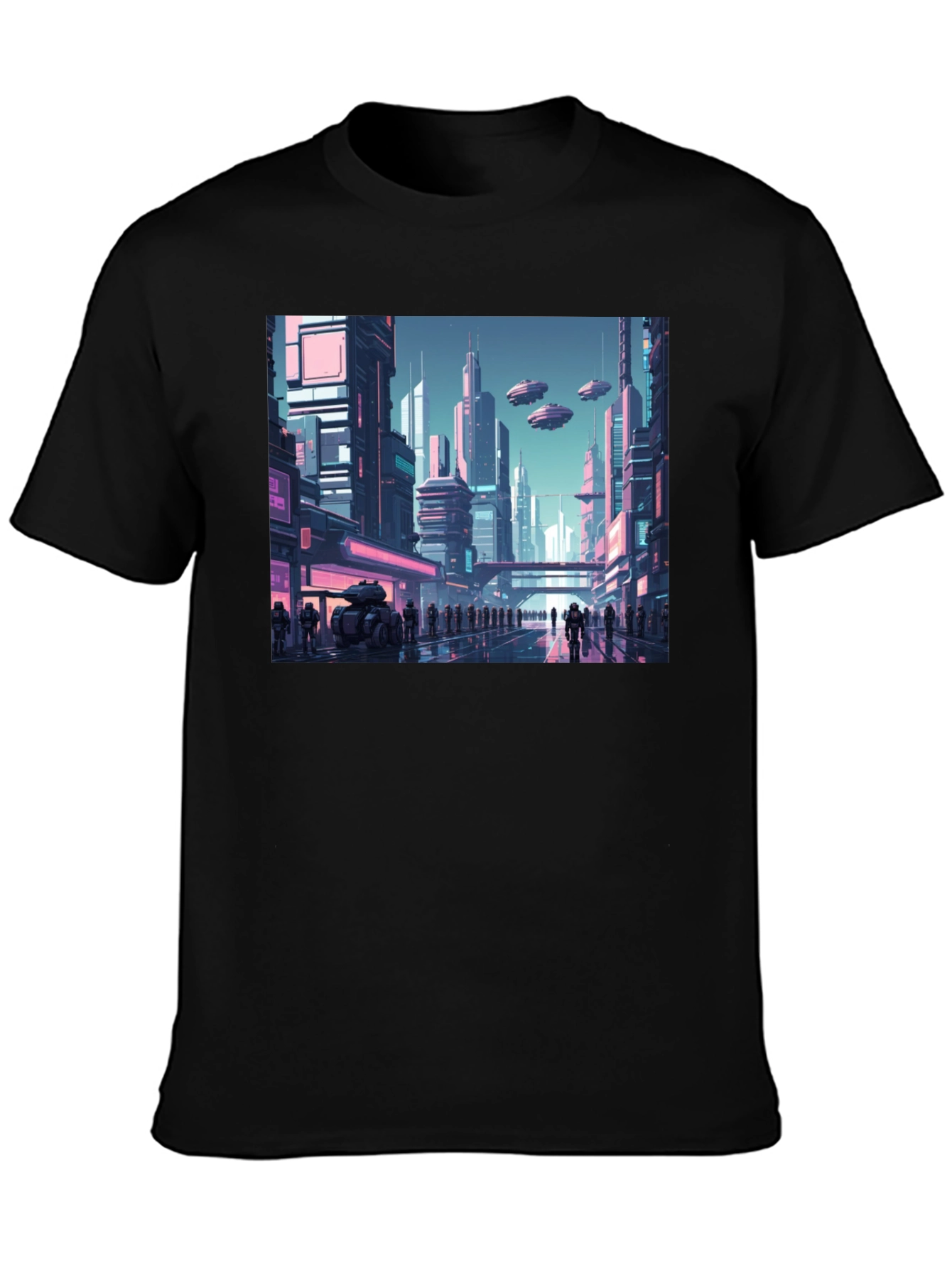 Sci-Fi Cityscape Graphic Tee