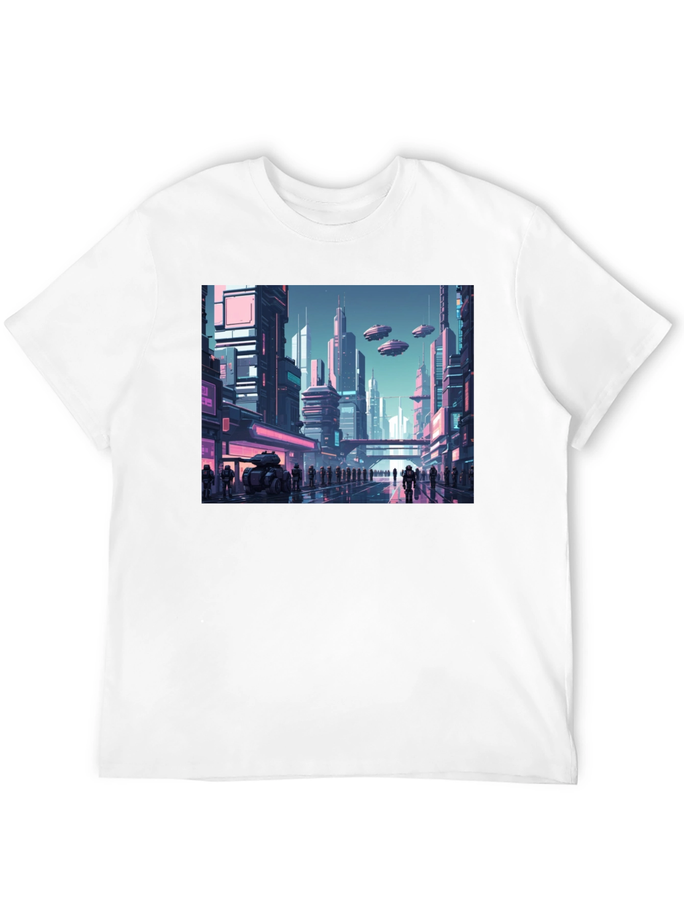 Sci-Fi Cityscape Graphic Tee
